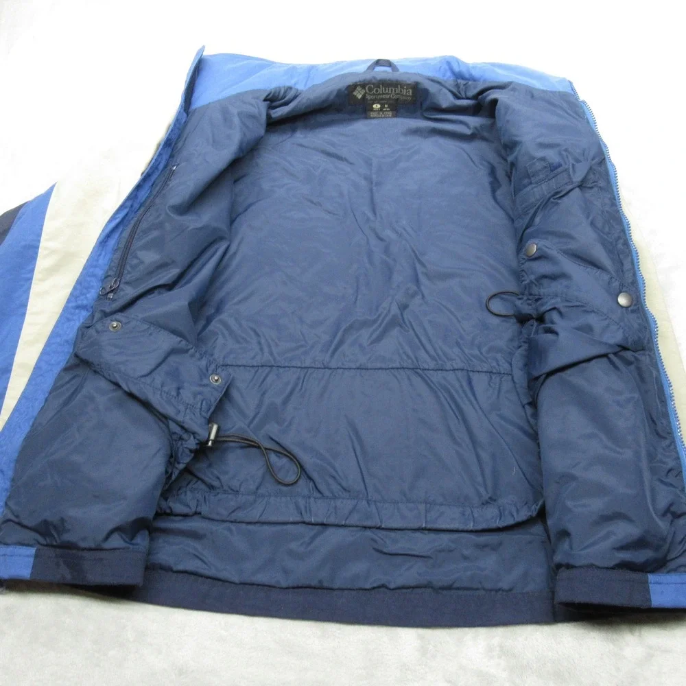 Columbia Jacket Mens Small‎ Blue Colorblock Convert Full Zip Waterproof Vintage